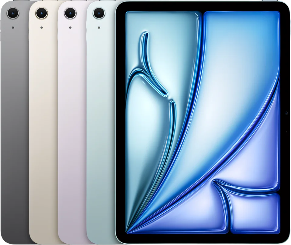 iPad Air em diferentes acabamentos